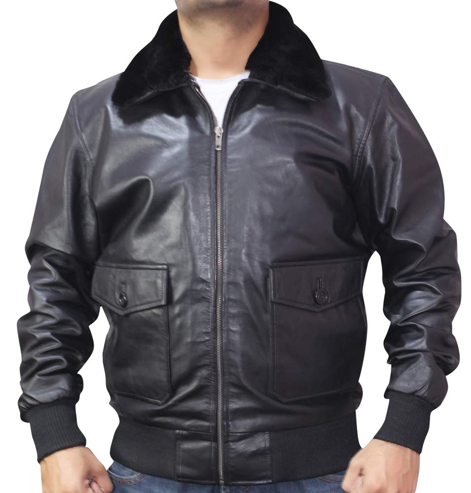 AstitchIn Fashion Men's Real Leather Jacket-Genuine